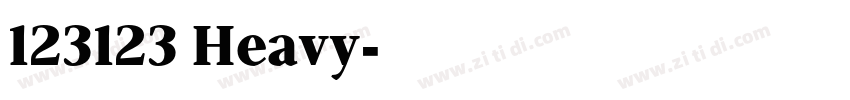 123123 Heavy字体转换